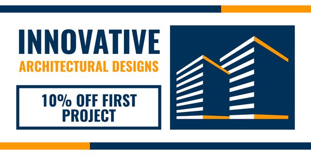 Template di design Sustainable Design Solutions Provided by Architectural Firm With Discount Twitter