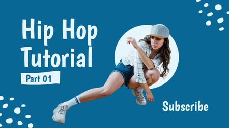 Promoção do Tutorial de Hip Hop Youtube Thumbnail Modelo de Design