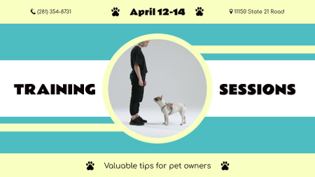 Plantilla de diseño de Oferta de valiosas sesiones de adiestramiento para perros Full HD video 