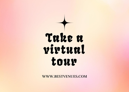Plantilla de diseño de Virtual Tour Announcement on Gradient Flyer 5x7in Horizontal 