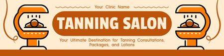 Tanning Salon Services with Specialist Consultation Twitter Design Template