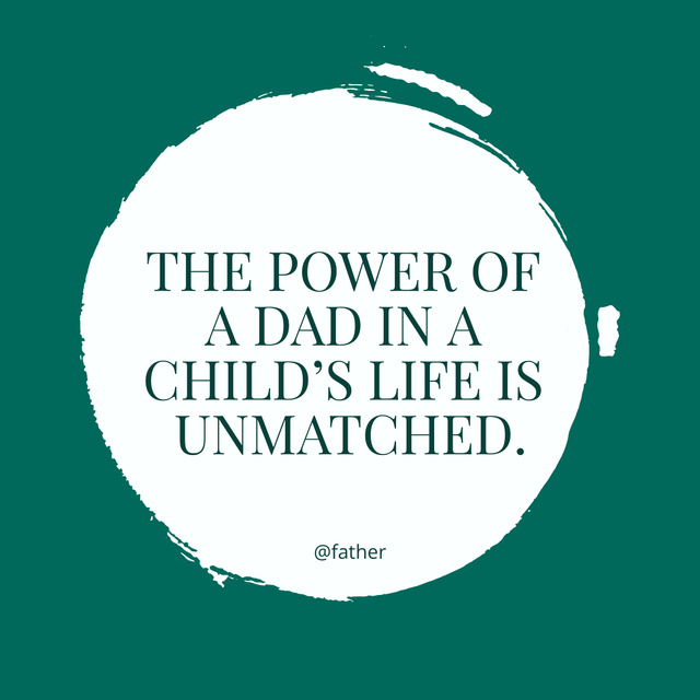 Father’s Day Motivational Quote Instagram Modelo de Design