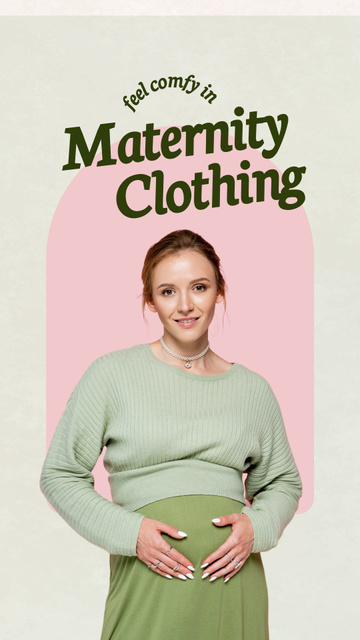 Stylish Maternity Clothing Offer Instagram Video Story Modelo de Design
