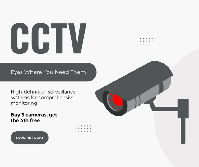 Security Cameras Installation Facebook Design Template