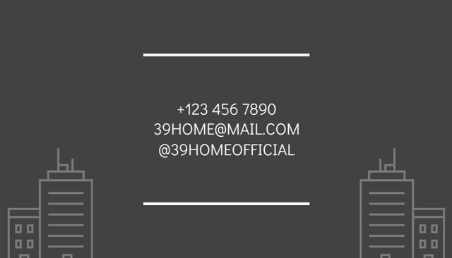 Template di design Home Repair and Enhancement Service Offer on Grey Minimalist Business Card US