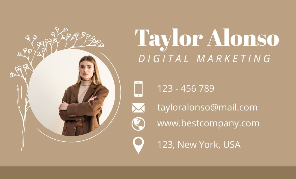Szablon projektu Digital Marketing Services Promotion Business Card 91x55mm