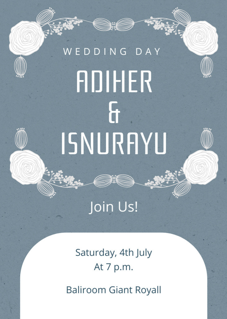 Wedding Day Celebration Announcement Invitation tervezősablon