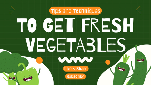 Tips and Techniques for Growing Vegetables Youtube Thumbnail – шаблон для дизайну