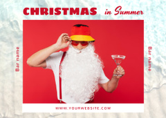 Christmas In Summer With Bar Promotion And Cocktail