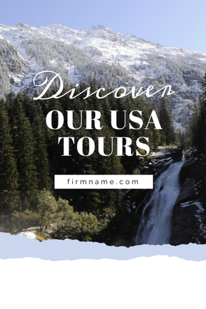 Discount on Travel Tour to USA Postcard 4x6in Vertical Design Template