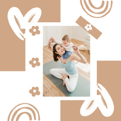 Photos of Baby and Mom in Lotus Pose