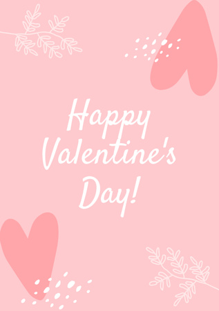 Modèle de visuel Cute Valentine's Day Greeting Card - Postcard A5 Vertical