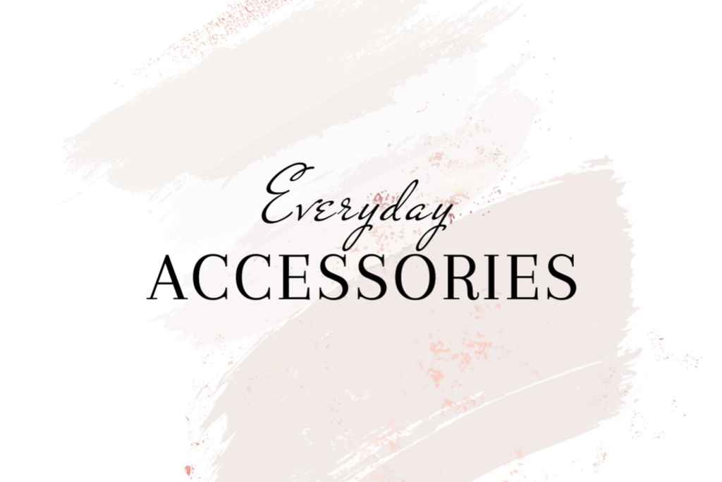 Accessories Brand ad on grey watercolor pattern Label Πρότυπο σχεδίασης