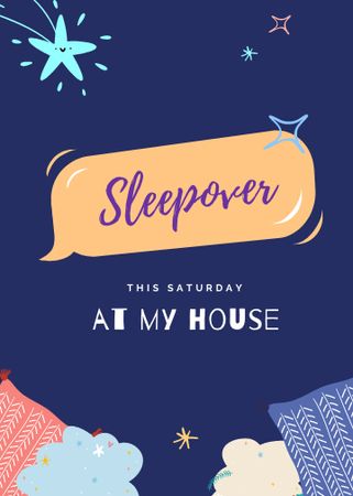Cozy Sleepover at Home Invitation Design Template