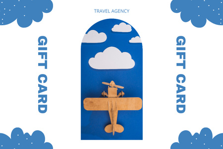 Template di design Offerta di volo dall'agenzia di viaggi Gift Certificate