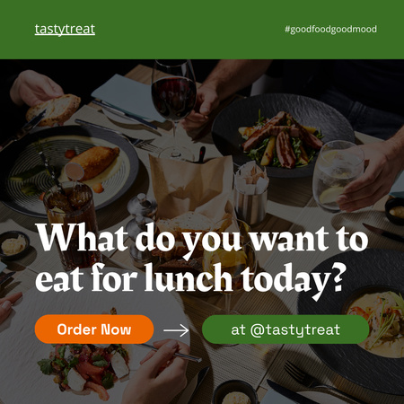 Plantilla de diseño de Lunch Tasty Treat Ad Instagram 