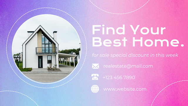 Template di design Colorfull Blog Banner For Real Estate Agent Title 1680x945px