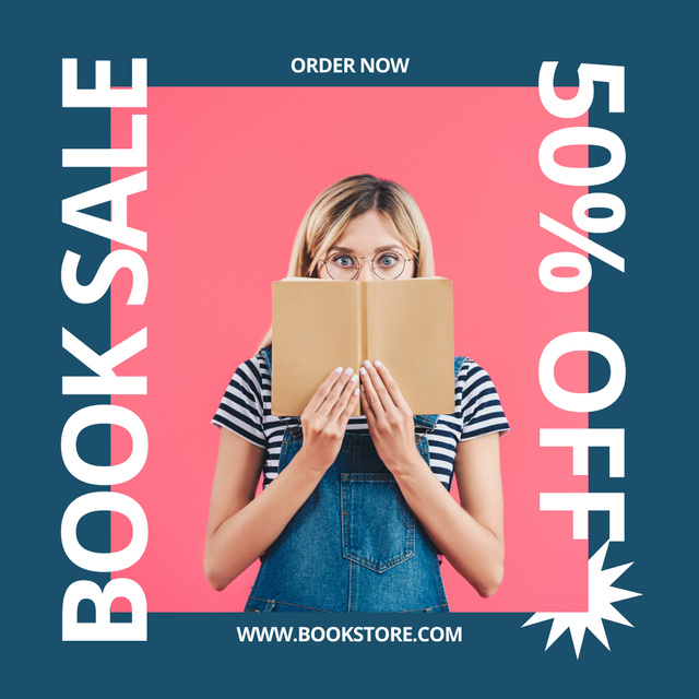 Spectacular Books Sale Ad Instagramデザインテンプレート