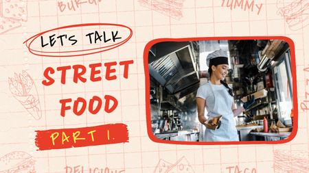 Street Food Blog Promotion Youtube Thumbnail Šablona návrhu