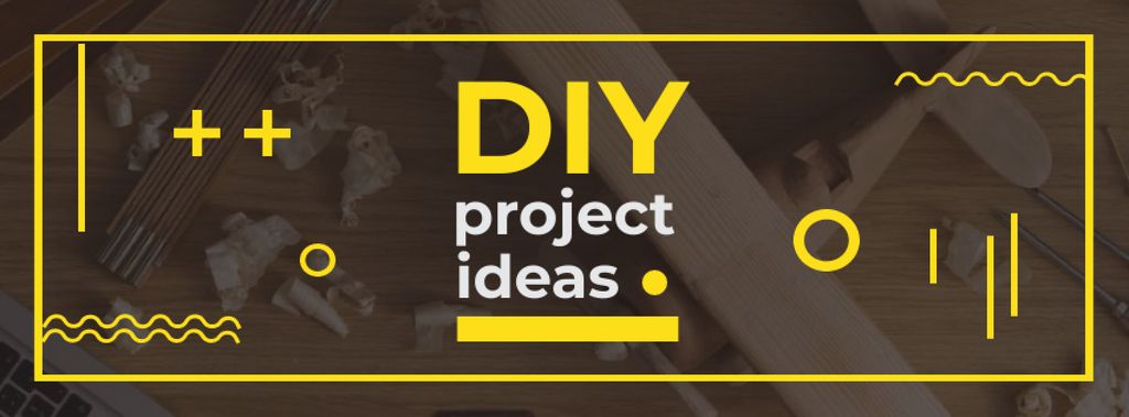 DIY Project Ideas Ad Facebook cover Πρότυπο σχεδίασης