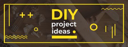 Plantilla de diseño de diy proyecto ideas anuncio Facebook cover 