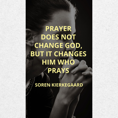 Citação de religião sobre oração Instagram Modelo de Design