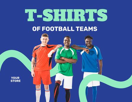 High Quality Football Team Uniform Sale Offer Flyer 8.5x11in Horizontal Design Template