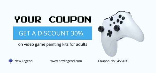 Platilla de diseño Electronics and Accessories for Video Game Coupon Din Large
