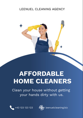 Platilla de diseño Budget-friendly Cleaning Agency Service Offer Flyer A7