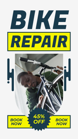 Modèle de visuel Large gamme de services de réparation de vélos - Instagram Story