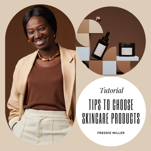 Plantilla de diseño de Essential Tips About Choosing Skincare Products Animated Post 