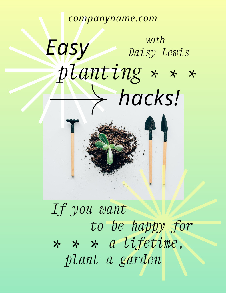 Planting Guide Ad Poster 8.5x11in Design Template