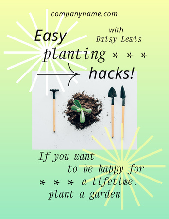 Planting Guide Ad Poster 8.5x11in Πρότυπο σχεδίασης