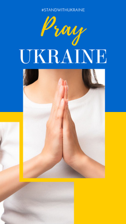Ontwerpsjabloon van Instagram Story van Pray For Ukraine