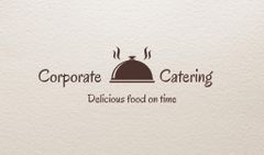 Corporate Catering Services Offer with Dish Illustration