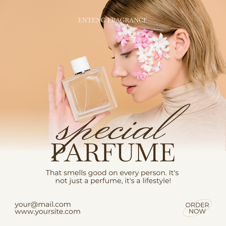 Promotion of Special Women's Perfume Instagram AD Design Template