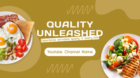 Quality Food at Fast Casual Restaurant Youtube Thumbnail Design Template