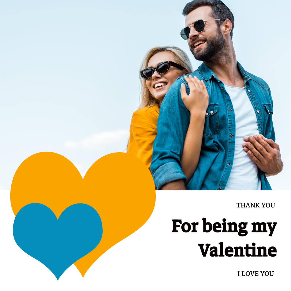 Happy Couple for Valentine's Day  Instagram Design Template