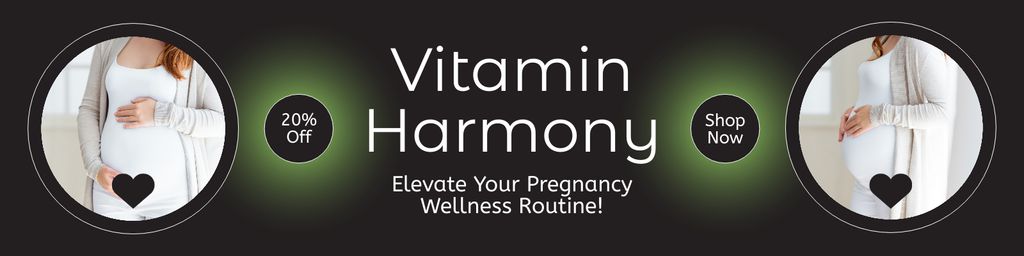 Discount on Vitamins for Effective Pregnancy Routine Twitter Tasarım Şablonu