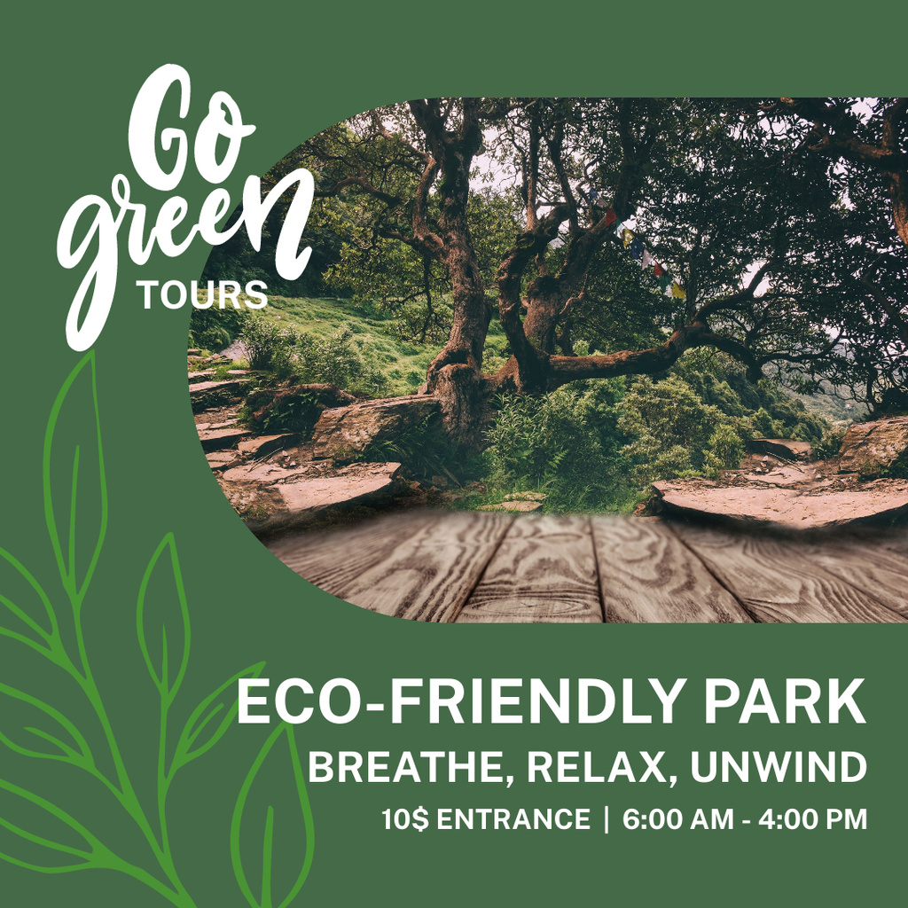 Eco-Park Advertising Instagram tervezősablon