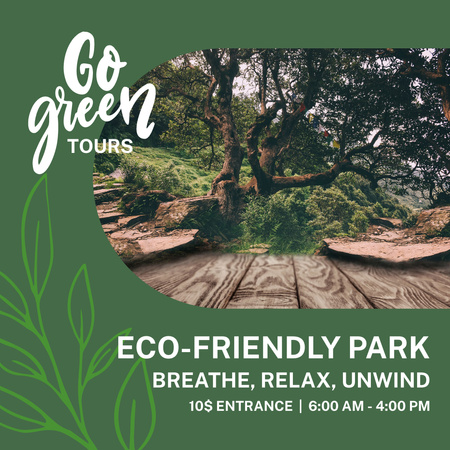 Designvorlage Eco-Park-Werbung für Instagram