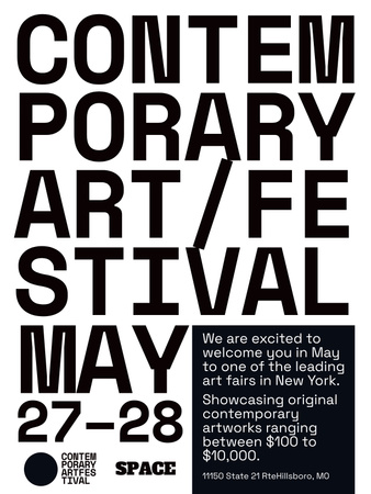 Designvorlage Contemporary Art Festival Announcement für Poster US