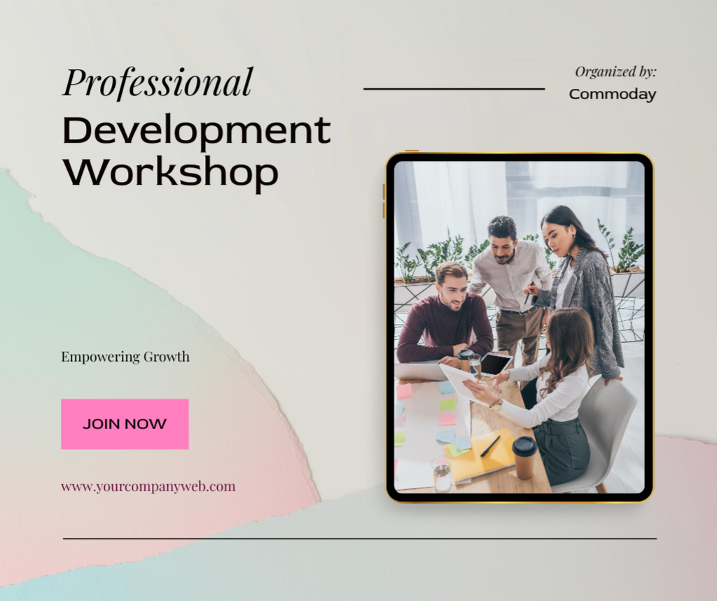 Plantilla de diseño de Professional Development Workshop Facebook 