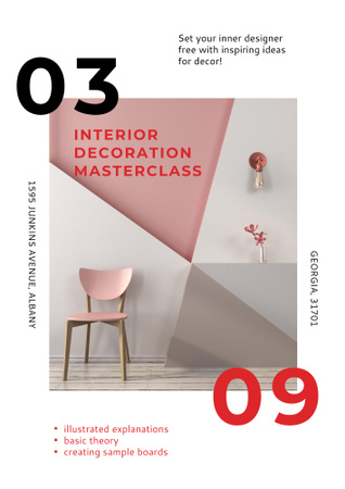 Platilla de diseño Masterclass of Interior decoration Poster B2