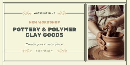 Clay Modelling Workshop Twitter Design Template
