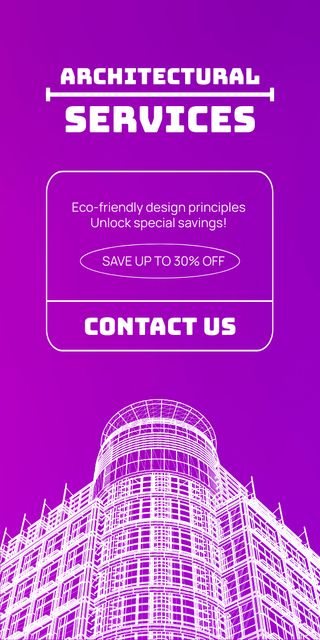 Stunning Architectural Services With Discount And Eco-consciousness Graphic – шаблон для дизайну