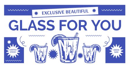 Modèle de visuel Merveilleux verres à boissons disponibles maintenant - Facebook AD
