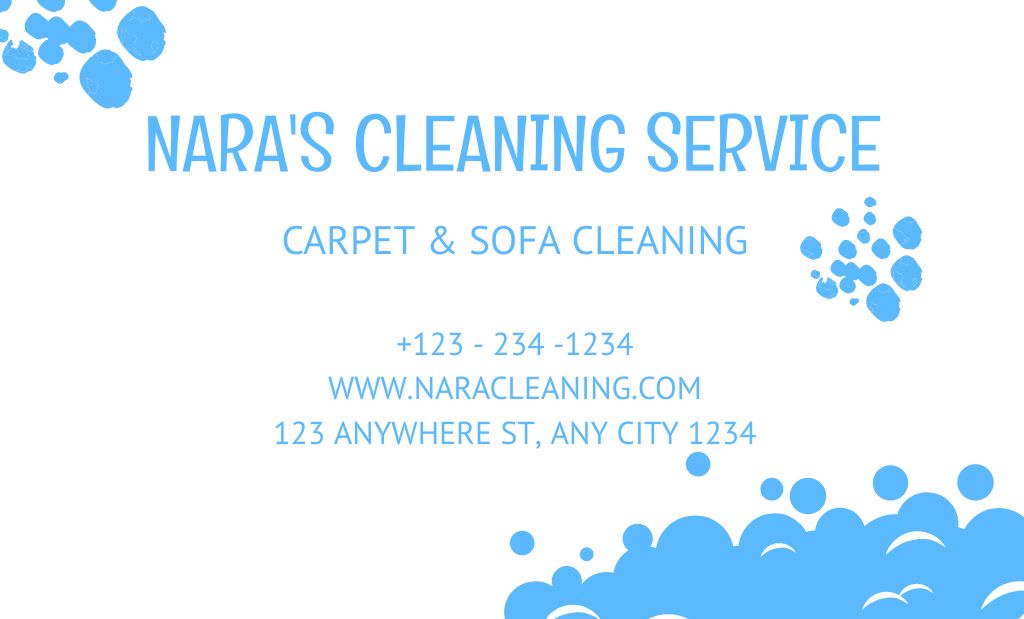 Cleaning Services Ad with Foam Business Card 91x55mm – шаблон для дизайну
