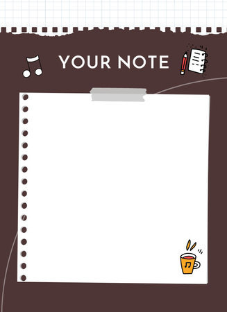Personal Planner in Brown Notepad 4x5.5in Design Template