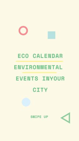 Template di design annuncio del calendario ecologico Instagram Story